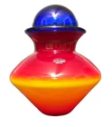 Blenko Glass Good Morning America Vase with Float Ball 2617