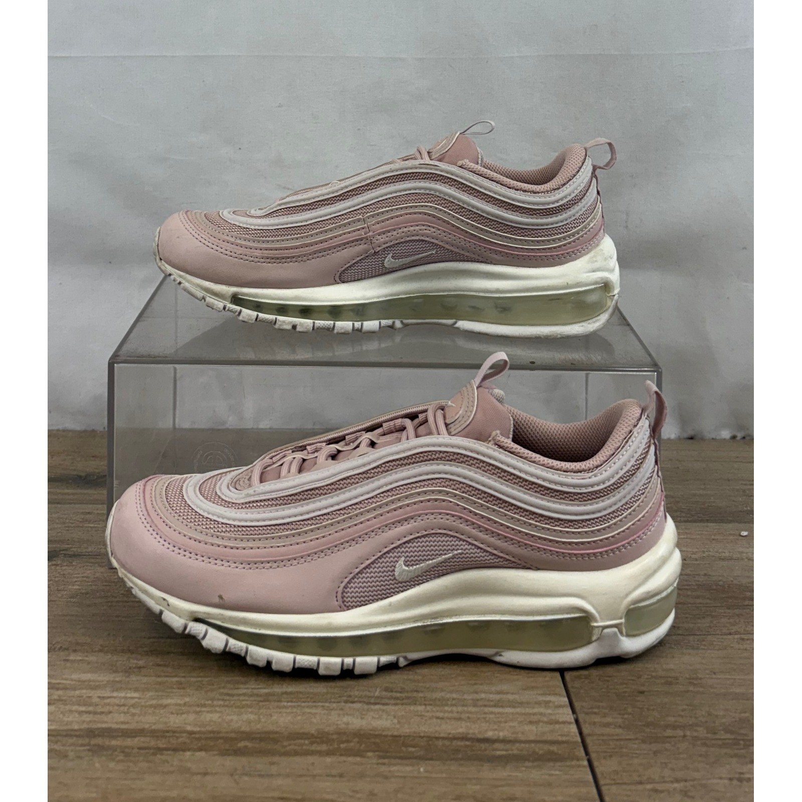 Nike Air Max 97 Women DH8016 600 Pink White Athletic Shoes Sneakers Size 8.5