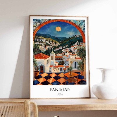 3_Pakistan Poster, Islamisches Dekor, Islamische Kunst, Nahostkunst, Pakistan Geschenk