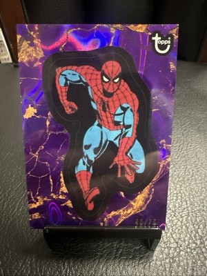 2025 Topps Marvel Comic Book Heroes Spider Man Purple Wave 40/75 