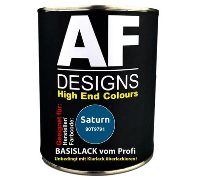 1L Autolack für Saturn 80T9791 Medium Quasar Blue Metallic  Autolack Spritzferti