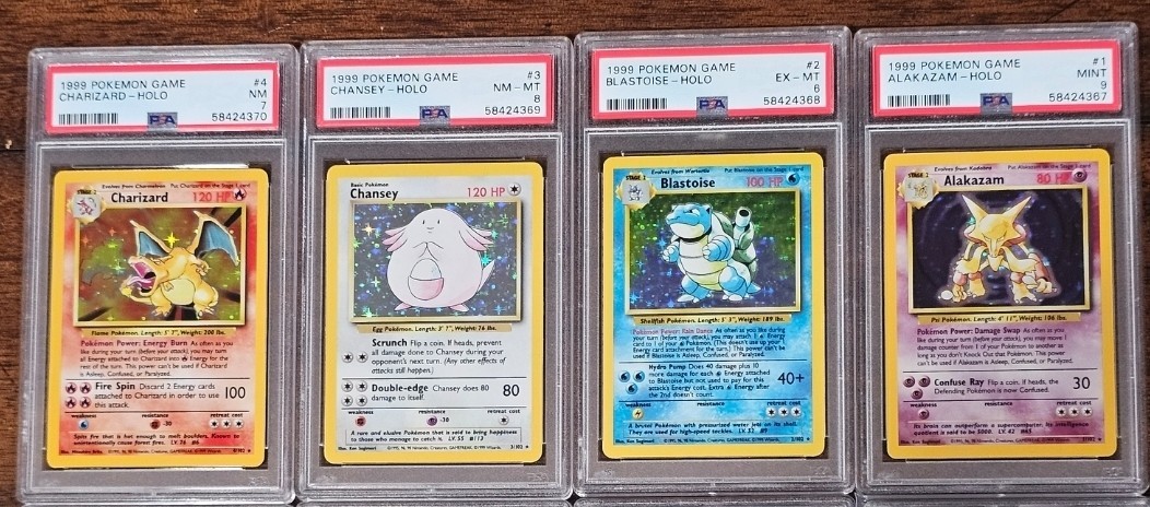 1999 Pokemon PSA GRADED TCG Base Set Unlimited Complete Holo Set