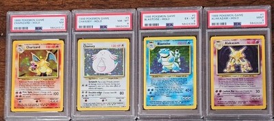 1999 Pokemon PSA GRADED TCG Base Set Unlimited Complete Holo Set