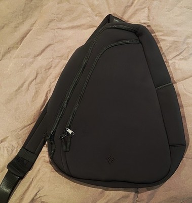 Neoprene Pickleball Bag XL Crossbody Adjustable Sling Bag - Black