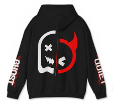 Quiet Club Ghost Racing Style Split Logo Hoodie GR 1998 Black Unisex