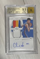 BGS9.5 2022 National Treasures Chet Holmgren Rookie Materials Auto Dual /99 RPA