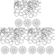 300Pcs Silver Stainless Steel Spring Washers M8 Durable Metal Lock Washers Kit