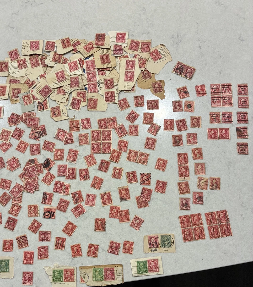 アメリカ　ジョージ・ワシントン2セント使用済切手　レッドリネン George Washington 2 Cent Stamp for sale | eBay