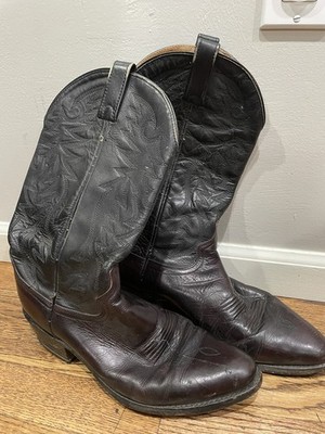 Dan Post Men's Black Leather Western Boots Men s Size 11D Cowboy