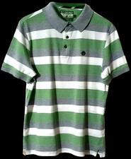 DUFFER OF ST. GEORGE/Men's Striped Polo Shirt - Size Medium
