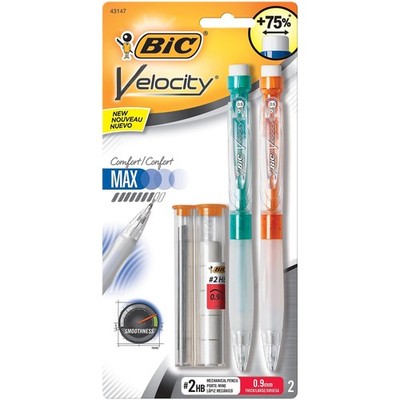 BIC Velocity Max Mechanical Pencils, With Colorful Barrel, Medium Point (0.9 ...