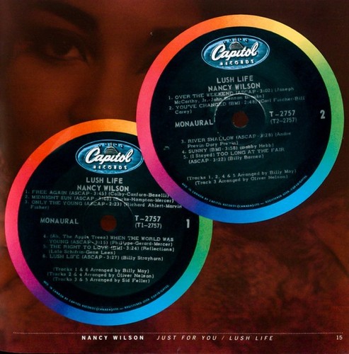 NANCY WILSON: Just For Now/Lush Life - 2 Classic Albums on 1 CD.  BRAND NEW! - Picture 4 of 4