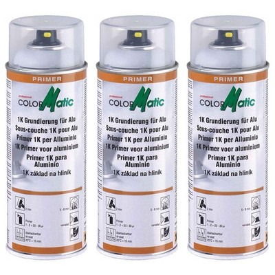3 x Colormatic 1K Grundierung ALU 400 ml 190278  Primer Haftgrund