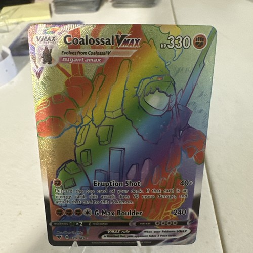 Pokemon Coalossal VMAX 189/185 Secret Rare Holo Vivid Voltage English 2020