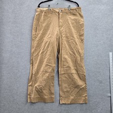 Old Navy Women Pants 14 Brown Wide-Leg Twill Button 25" Inseam