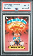 1985 Topps OS1 Garbage Pail Kids Series 1 Adam Bomb 8a Matte Card PSA 8 NM-M