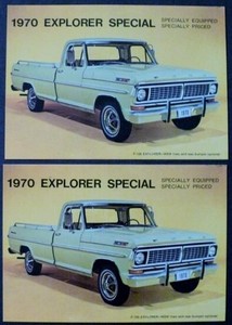 Details About Nos 1970 Ford F100 F250 Explorer Special Pickup Truck Post Cards