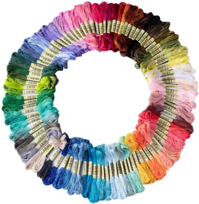 Friendship Bracelet String: 50 Rainbow Skeins - Embroidery Thread - Craft Floss