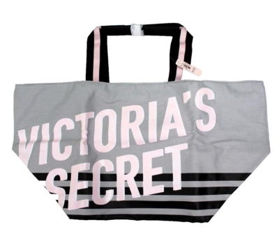 Victoria's Secret 2018 Weekender Canvas Logo Beach Tote Travel Bag