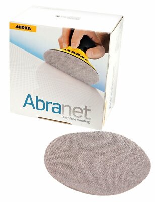 Mirka 9A-232-320 Abranet 5'' 320 Grit Mesh Abrasive Dust Free Sanding Discs (B...