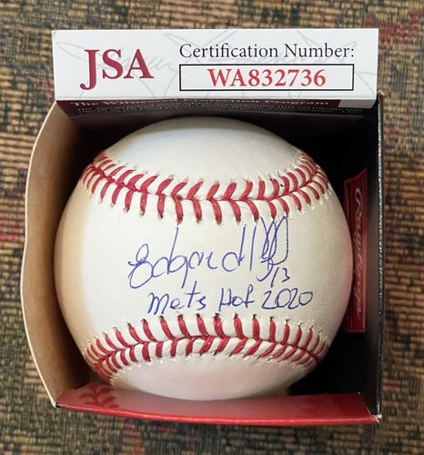 Edgardo Alfonzo Autographed Signed & Inscribed Baseball "Mets Hof 2020" JSA Cert - Picture 2 of 5