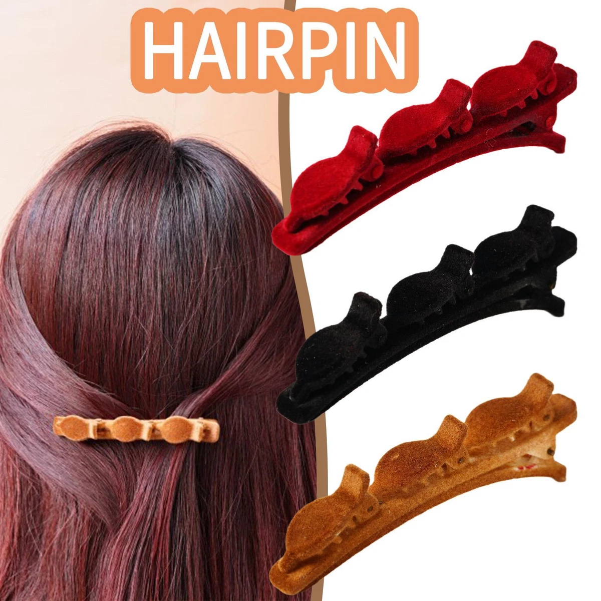 1 3X Women Hair Clips Barrettes Hairgrip Braided Fashion Bangs
