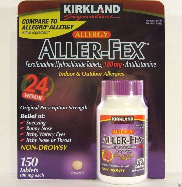 Kirkland Signature ALLER FEX Fexofenadine HCL 180mg 150 Tablets