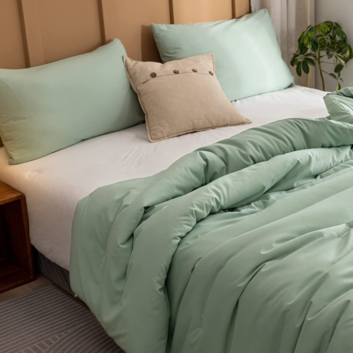 Sage Green Comforter Set Queen- 3Pcs (1 Comforter & 2 Pillowcases) - Picture 1 of 9