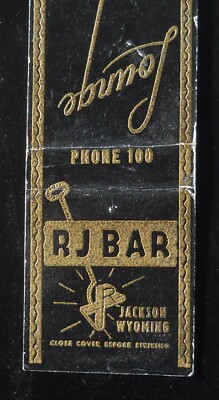 1940s R J Bar Lounge Package Liquor Phone 100 Branding Iron Jackson WY Teton Co