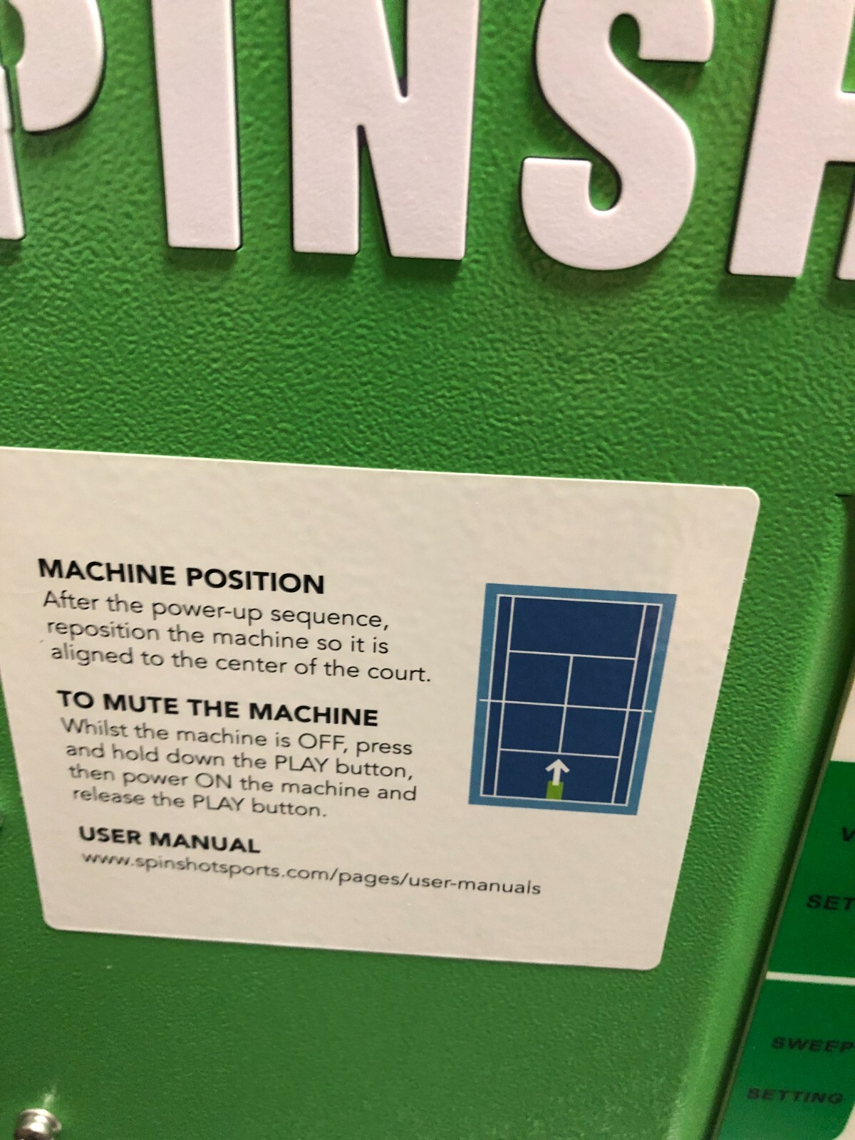 SPINSHOT Plus2 HIGH Speed Tennis Ball Machine Pro Trainer 4Plus2 HS