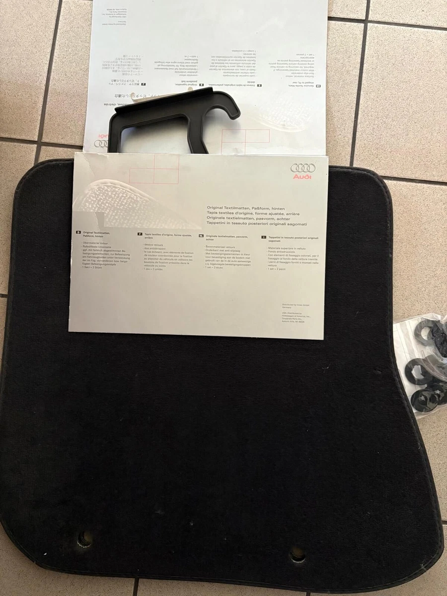MOTOLUX Set Di Tappetini Anteriori In Velluto Su Misura Per Audi A4 B9 - 2 Pezzi Con Rinforzo E Gommini Antiscivolo
