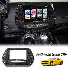 7inch Gps Navigation Panel Decor Cover Trim For Chevrolet Camaro 17carbon Fiber