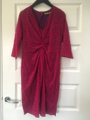 biba red leopard print dress