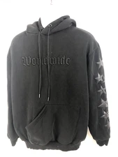 Boohoo Man Hoodie Men's Size XS Black Worldwide Stars Limited Edition Sweatshirt