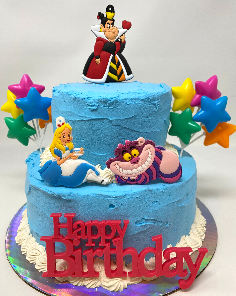 cake decoration alice in wonderland mini figures