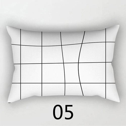 Fashion Geometric Printed Throw Pillowcases Black White Cushion Covers 30×50cm - Picture 6 of 47