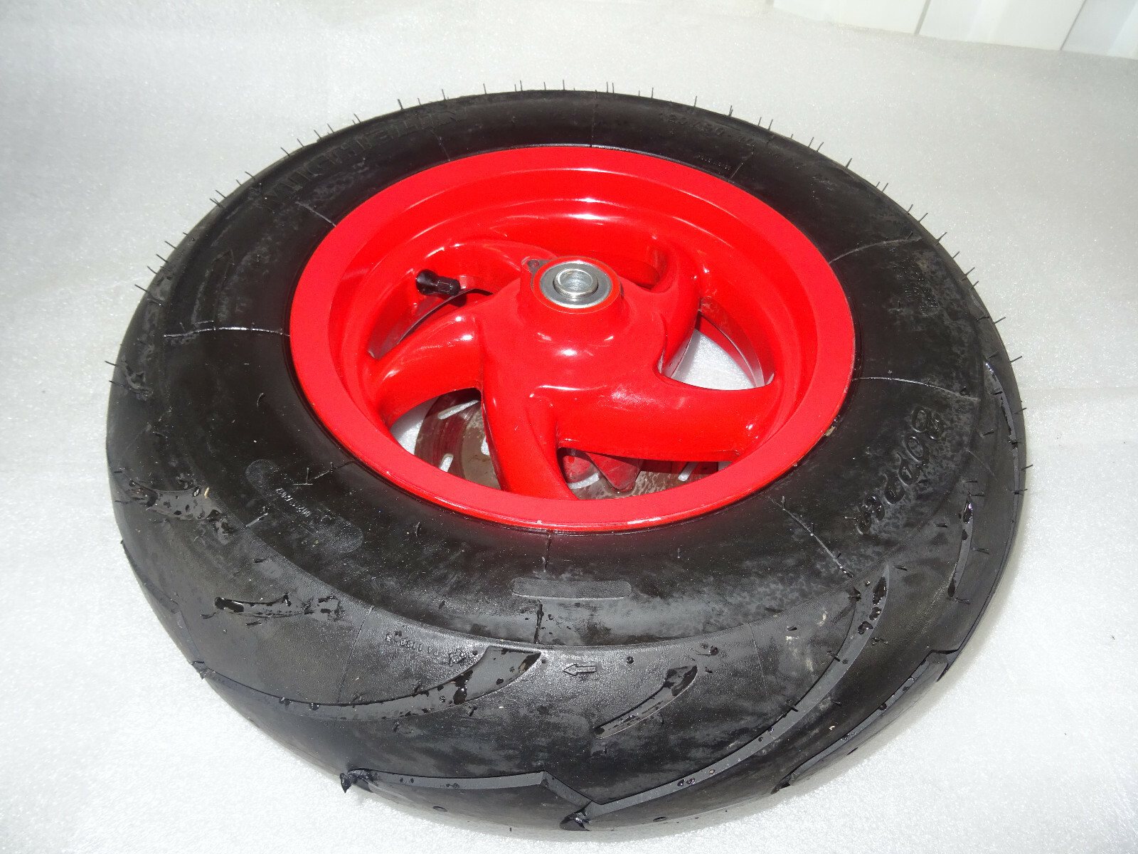 E2. Piaggio Typhoon TPH 50 Front Wheel Rim + Tire 3.5x10 Inch