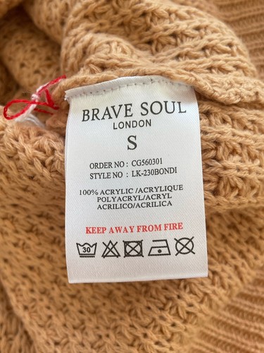 Brave Soul Camel Jumper Size S - Picture 11 of 11