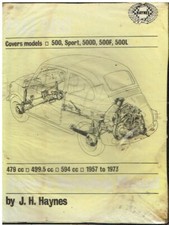 FIAT 500 500D 500F 500L & GIARDINIERA 1957-73 OWNERS WORKSHOP MANUAL *HARDBACK*