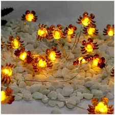 Led String Lights Crab Sea Beach Theme 10ft 30 Leds Battery Operated Copper Wire