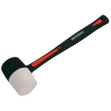 32oz White & Black Rubber Hammer Mallet Hardwood Shaft Grip Handle DIY CT3554