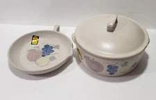 Chatham Potters Country Harvest - Vintage Covered Casserole & Skillet NEW w/tags
