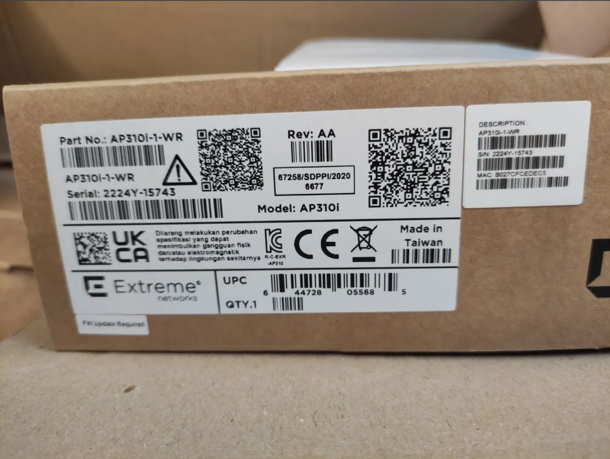 Borne Wi-Fi 6 Extreme Networks AP310i – 2.4-5 GHz – 2 Ports LAN – Proche Neuf