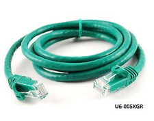 5ft Molded Flexboot Cat6 RJ45 550MHz Network 24AWG Ethernet Green Cable