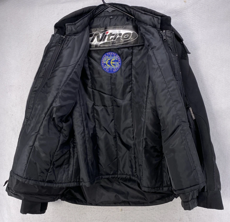 Nitro Racing Motorcycle Jacket Men’s Size XS Black Armor Protection Biker Moto - Image 3 of 4