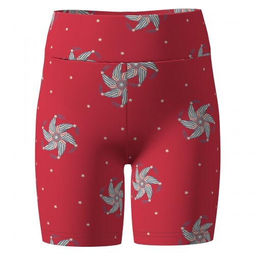 Kids Girls Biker Shorts LuLaRoe Size 8 Red White Blue Spin