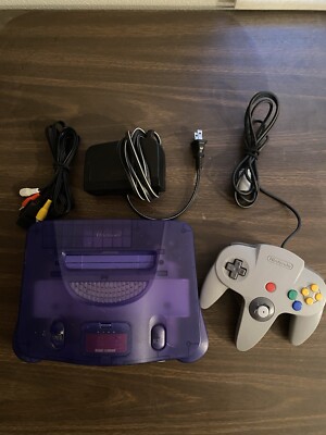 Nintendo 64 Console Atomic Purple Grape Funtastic N64 System USA Version NICE