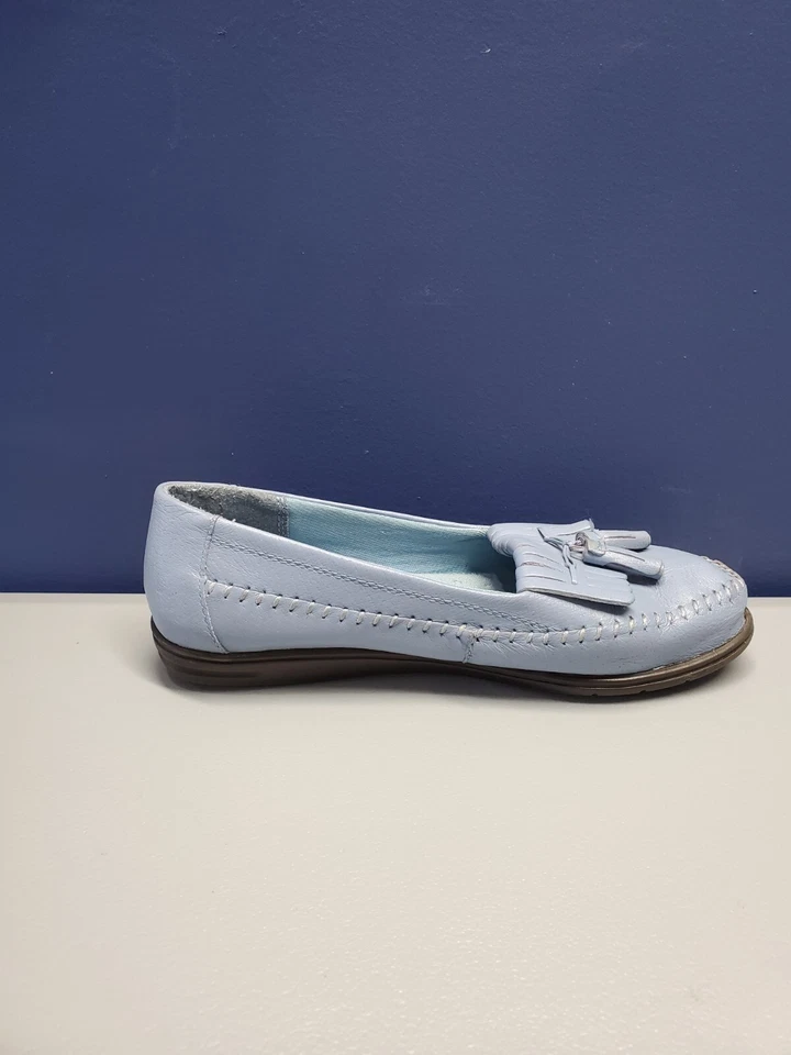 Mocassim Mocassim Feminino Dr. Scholl's E23-8M Tamanho 6M Couro Azul Slip On - Imagem 3 de 4