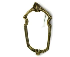 Ornate Mirror Resin Shell Gold Gilded Ornate Hollywood regency style 50s Mid Cen