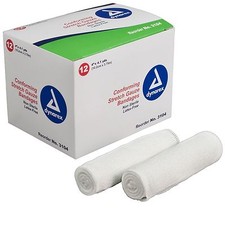 CONFORMING STRETCH GAUZE 4" ROLL NON STERILE BANDAGE 12 ROLLS 3104 DYNAREX